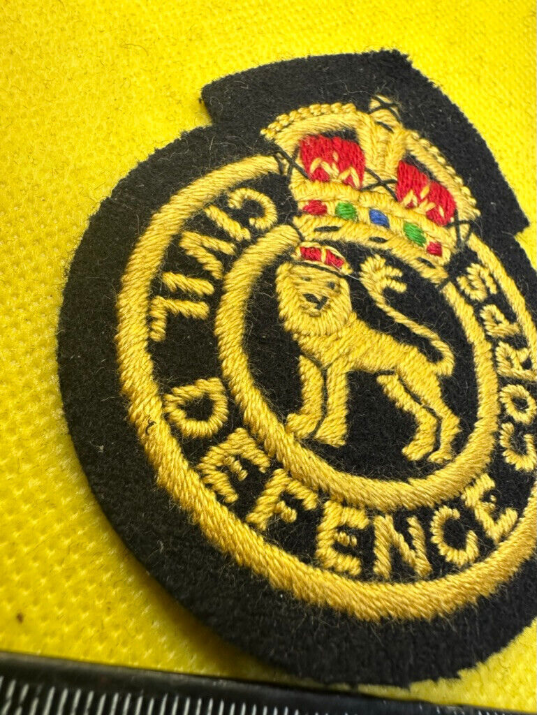Original WW2 - 1952 British Home Front Civil Defence Service King's Crown B - The Militaria Shop
