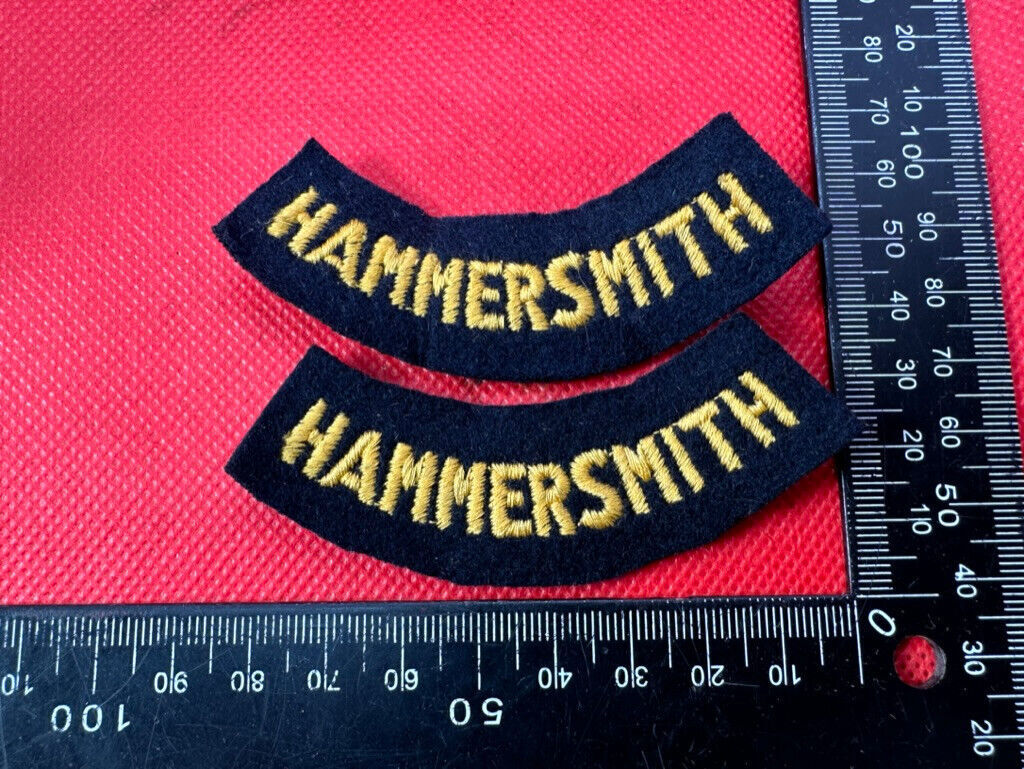 Original WW2 British Home Front Civil Defence Hammersmith Shoulder Titles - The Militaria Shop