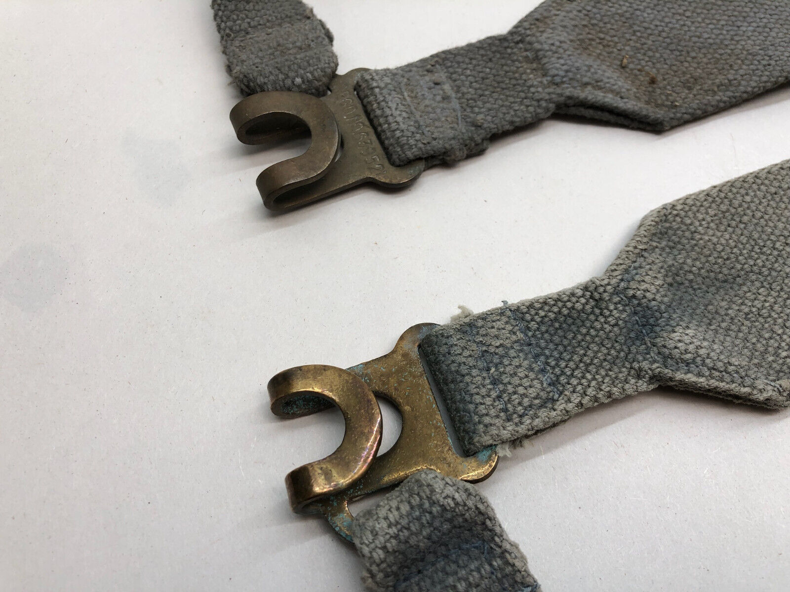 Original WW2 British Royal Air Force Blue 37 Pattern L Strap Set - The Militaria Shop