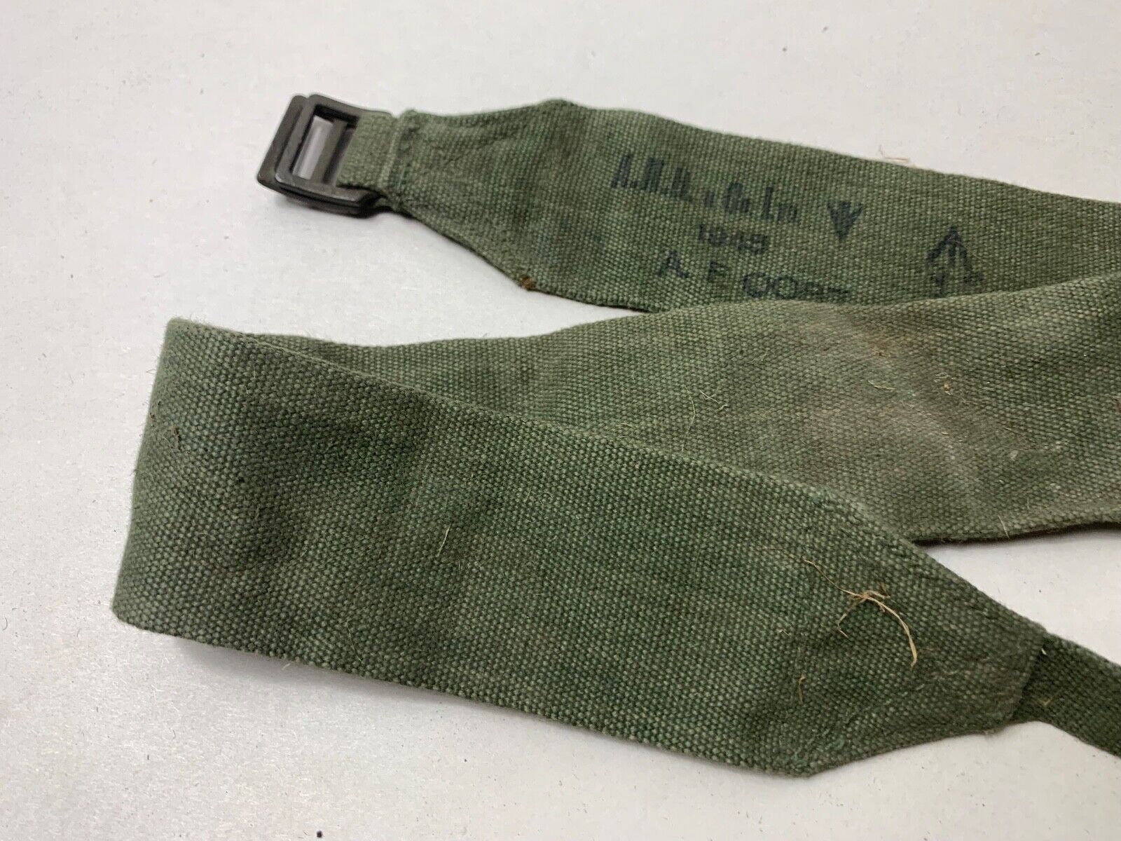 Original WW2 British Army 44 Pattern Equipment Strap - 1945 Dated - The Militaria Shop