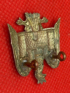 Original British Army Bedfordshire Yeomanry Regiment Cap / Collar / Pouch Badge - The Militaria Shop