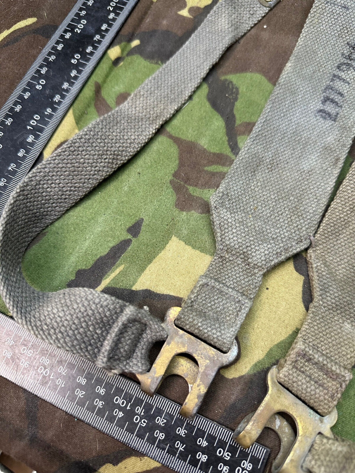Original British Royal Air Force RAF Blue L Strap Pair - WW2 37 Pattern - The Militaria Shop