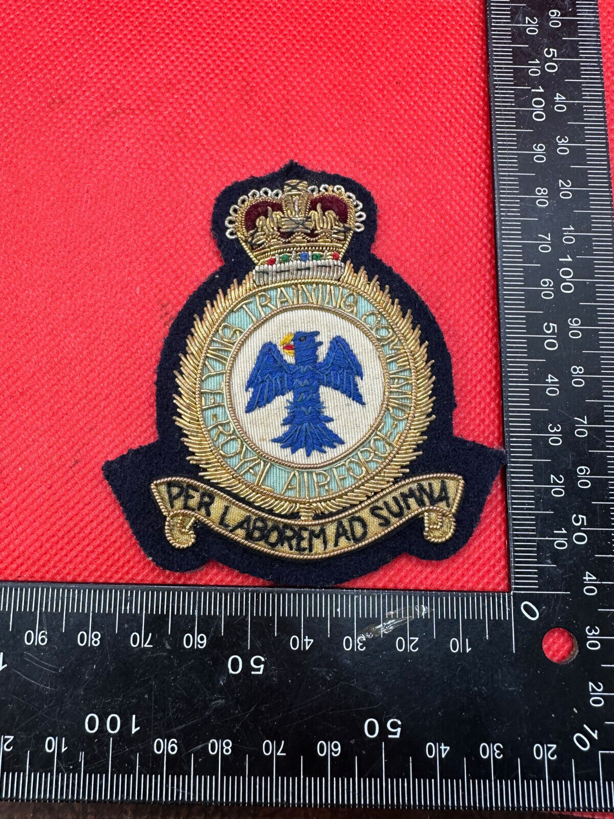 British RAF Royal Air Force Training Command Bullion Embroidered Blazer Badge - The Militaria Shop