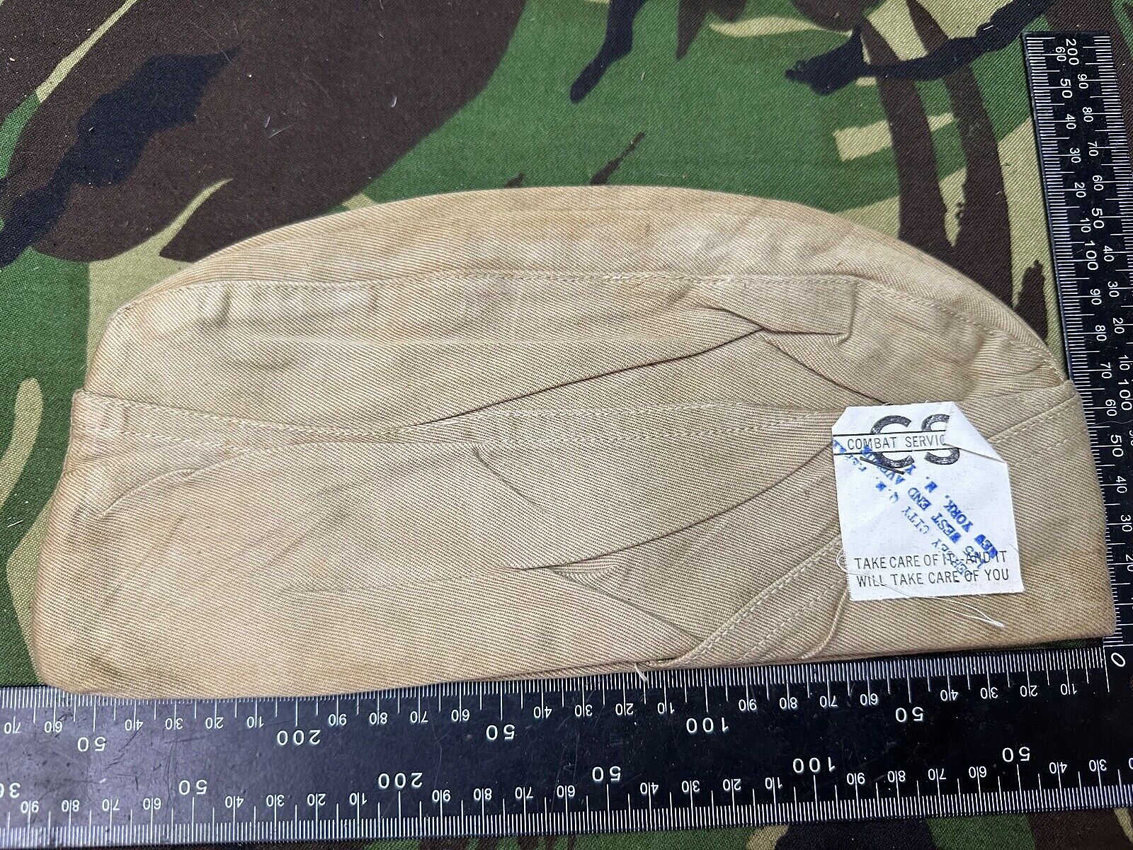 Original WW2 US Army Garrison Side Cap Hat - Old Stock - Combat Servicable - The Militaria Shop