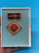Genuine East German DDR Collective Socialist Work Labor Badge White Box - The Militaria Shop