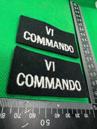 VI 6th Commando British Army Shoulder Titles - WW2 Onwards Pattern - The Militaria Shop