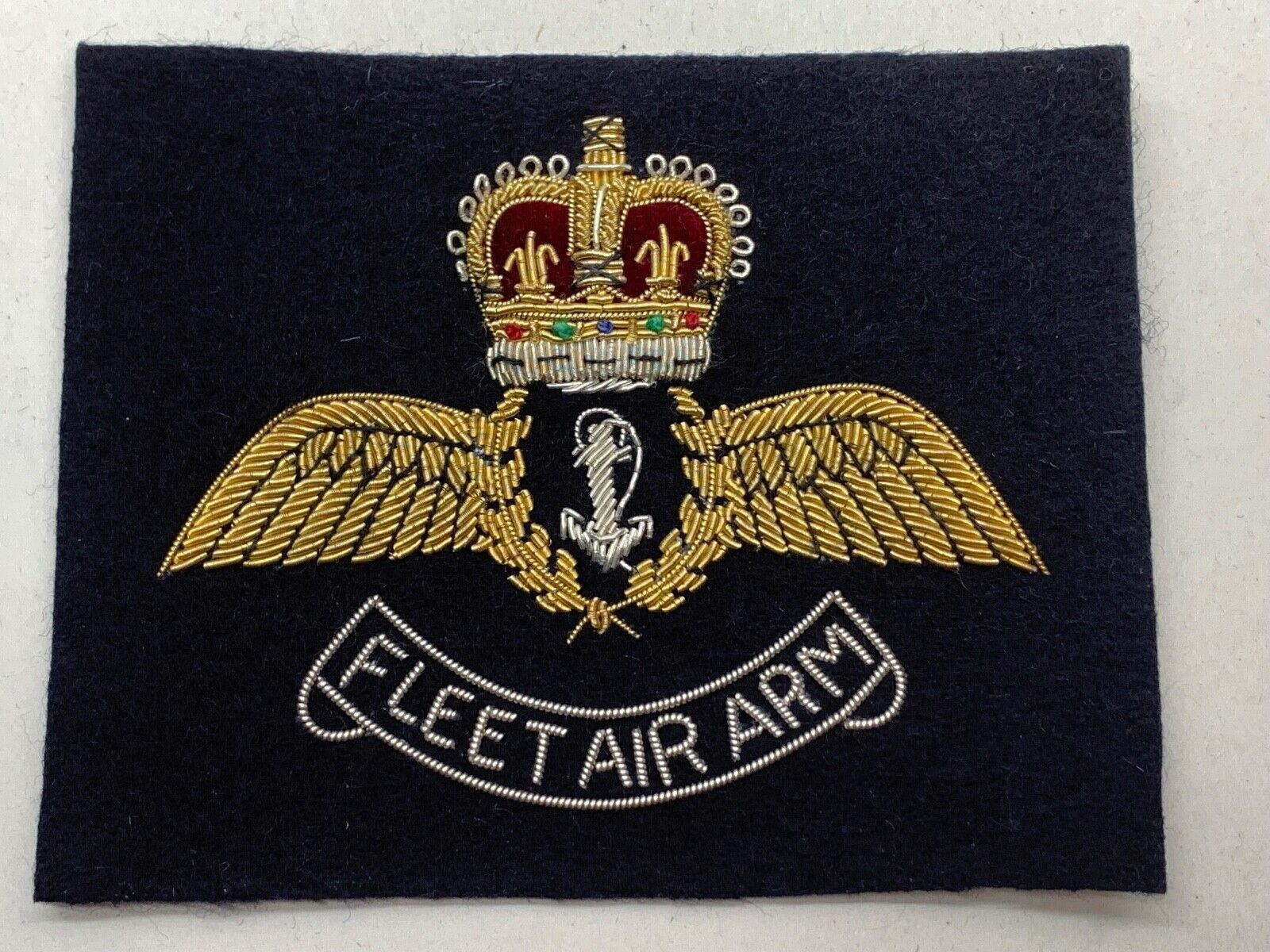 British Royal Navy Bullion Embroidered Blazer Badge - Fleet Air Arm - The Militaria Shop