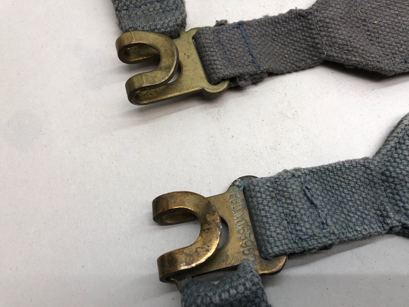 Original WW2 British Royal Air Force Blue 37 Pattern L Strap Set - The Militaria Shop