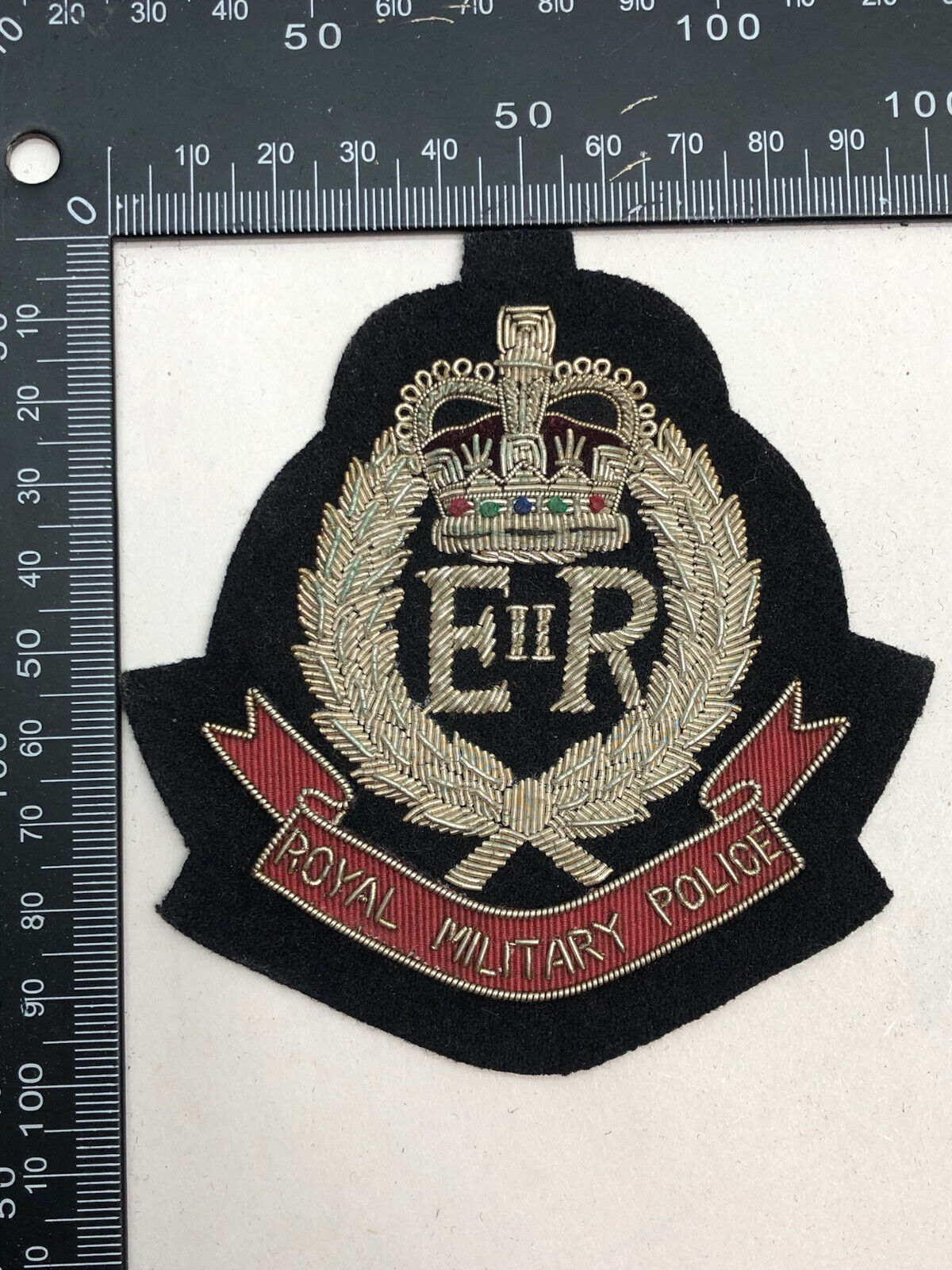 British Army Bullion Embroidered Blazer Badge - Royal Military Police - The Militaria Shop