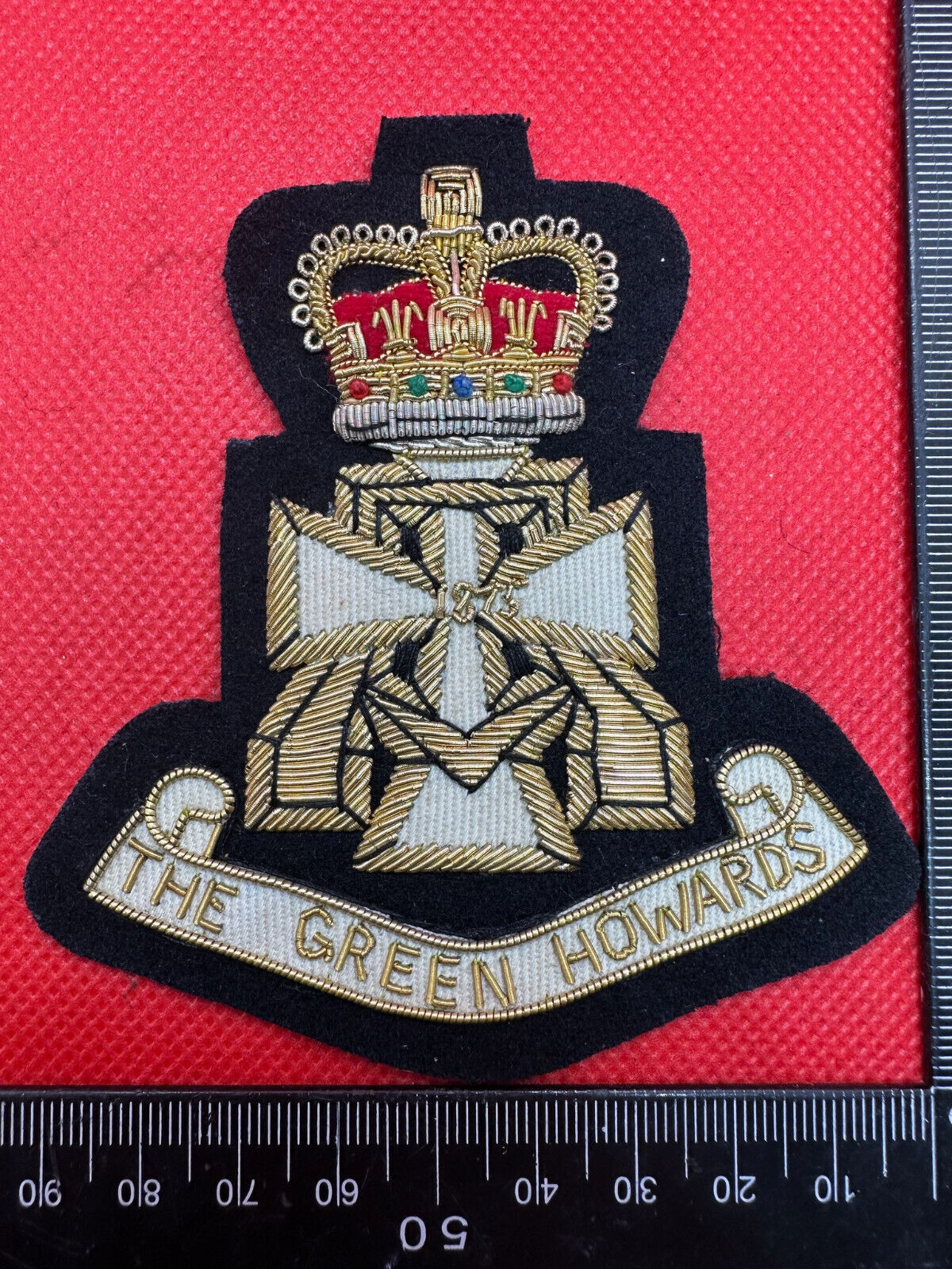 British Army Bullion Embroidered Blazer Badge - The Green Howards - The Militaria Shop