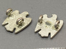 Original Pair of Egyptian Army Collar Badges with Silvered Finish - The Militaria Shop