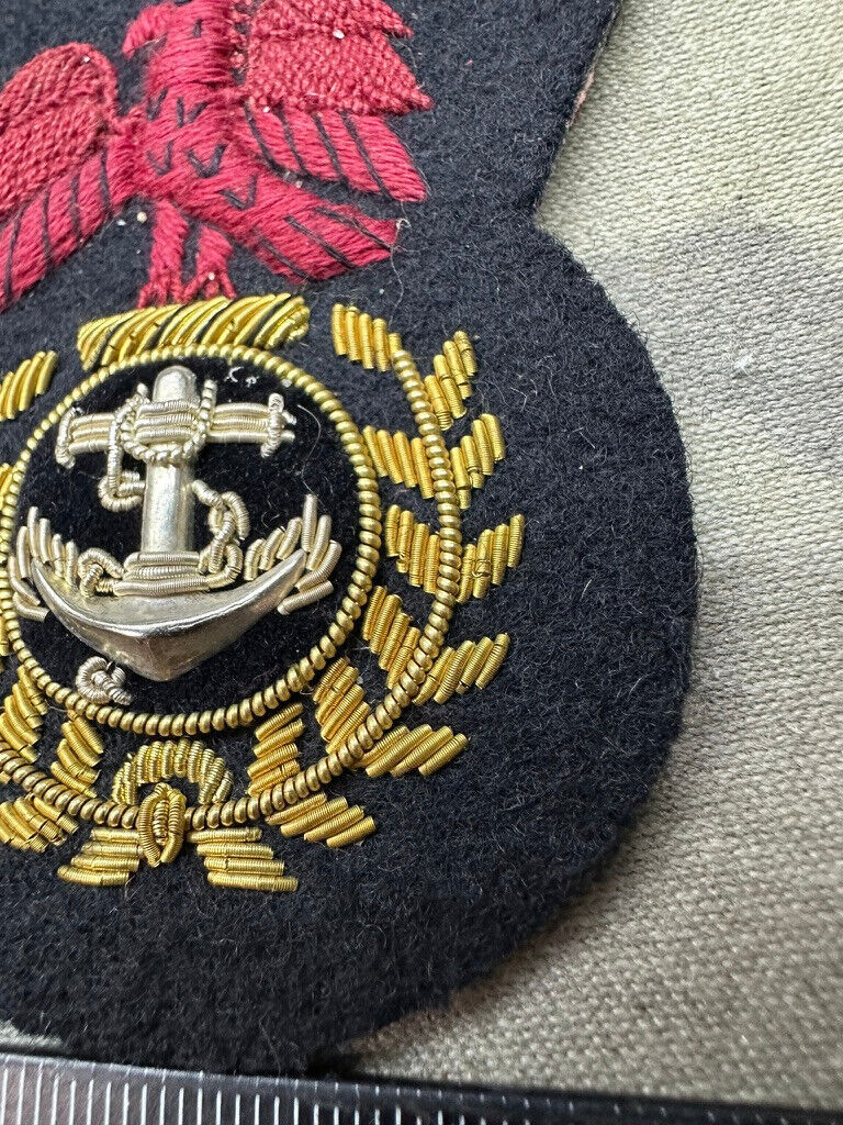 Nigerian Navy Chief Petty Officers Bullion Embroidered Cap Badge - The Militaria Shop