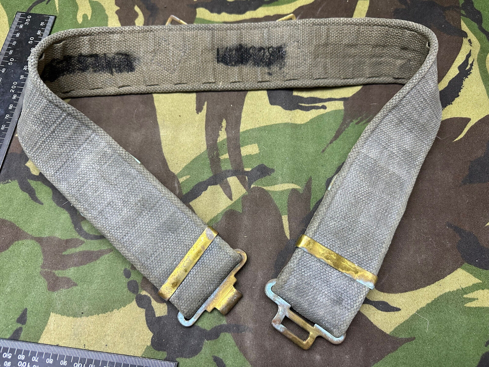 Original British Royal Air Force RAF Blue WW2 37 Pattern Belt - 38" Waist M - The Militaria Shop