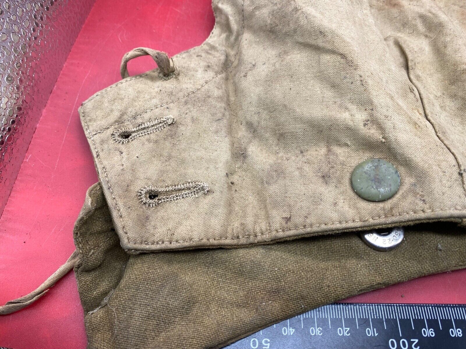 WW2 British Army Khaki Tank Suit Hood in used condition. (pixie suit). - The Militaria Shop