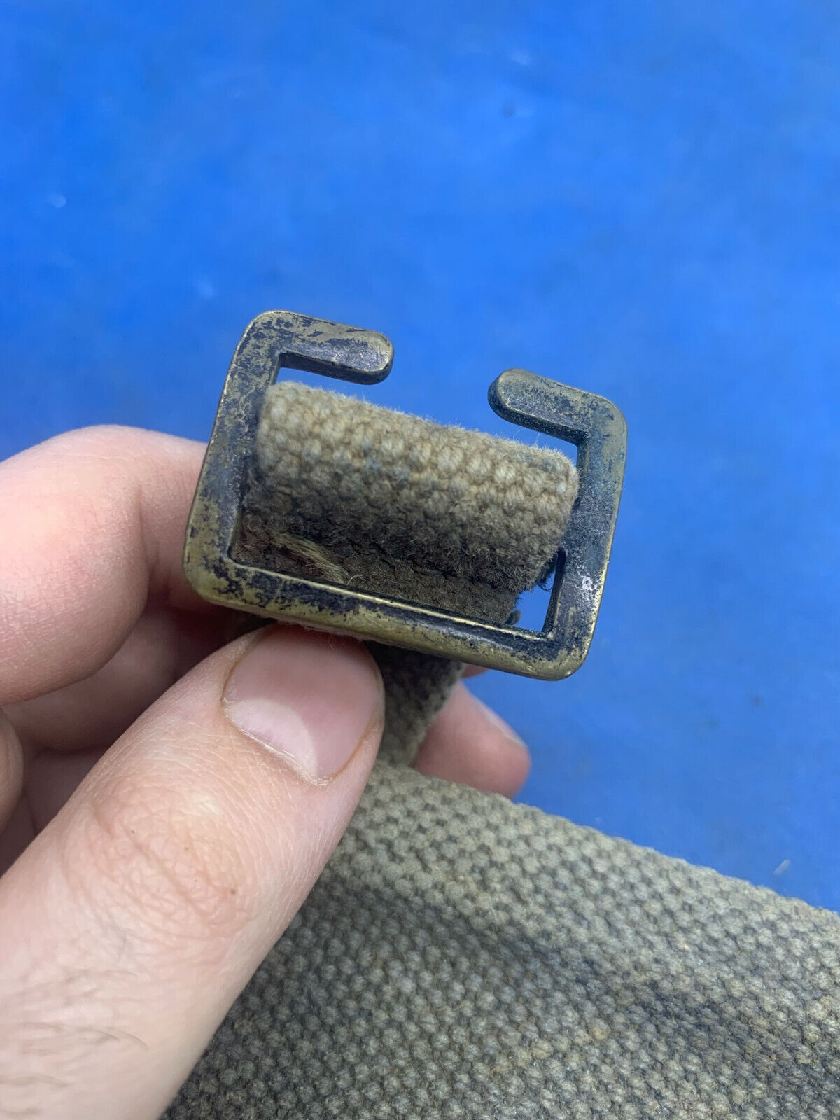 WW2 British Army / RAF 37 Pattern Webbing Water Bottle Carrier Harness 1943 Date - The Militaria Shop