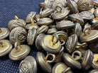 Pair of Original British Army WW2 Royal Engineers Brass Officers Cap Buttons - The Militaria Shop