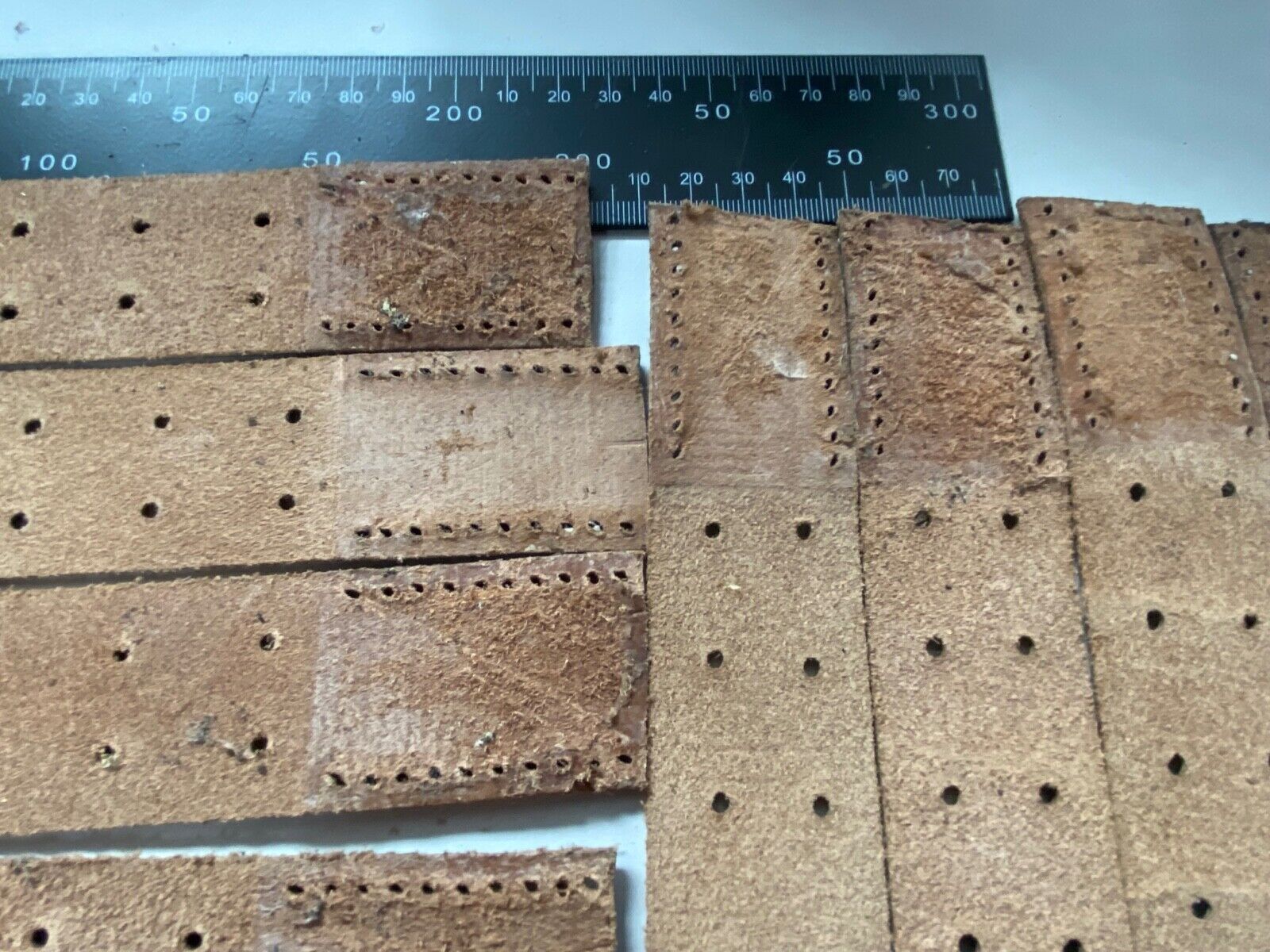 WW2 German Army belt leather fastening strip. Black leather reproduction. - The Militaria Shop