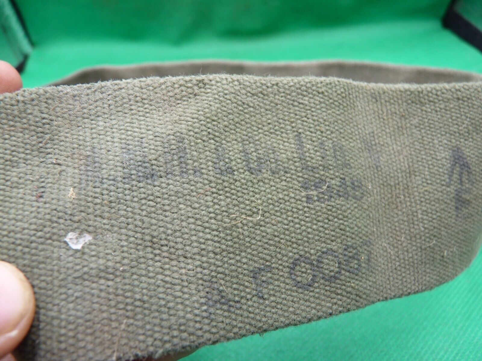 Original WW2 British Army 44 Pattern Equipment Strap - 1945 Dated - The Militaria Shop