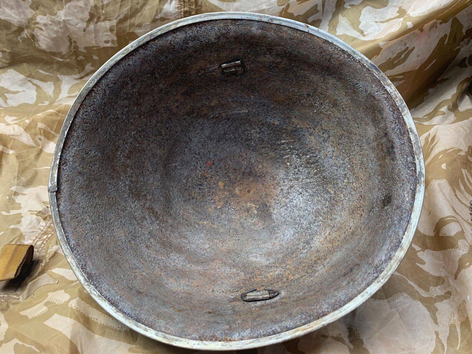 WW2 Mk3 High Rivet Turtle - British / Canadian Army Helmet - Nice Original - The Militaria Shop
