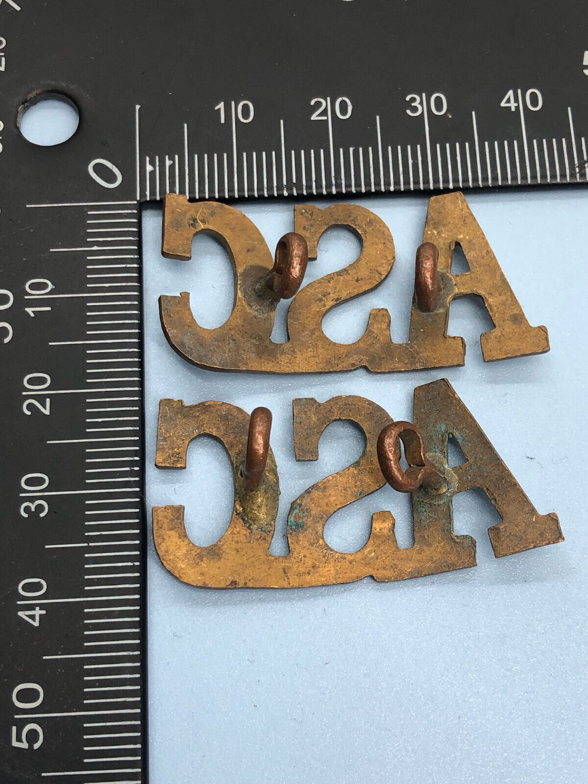Original WW1 British Army Service Corps (A.S.C.) Shoulder Titles - The Militaria Shop