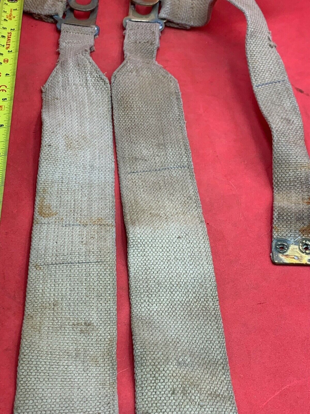 Original WW2 Pattern British Army L Straps Pair - 37 Pattern Webbing Haversack - The Militaria Shop