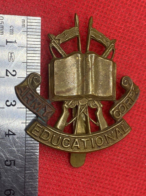 Original British Army - ARMY EDUCATION CORPS Cap Badge - The Militaria Shop