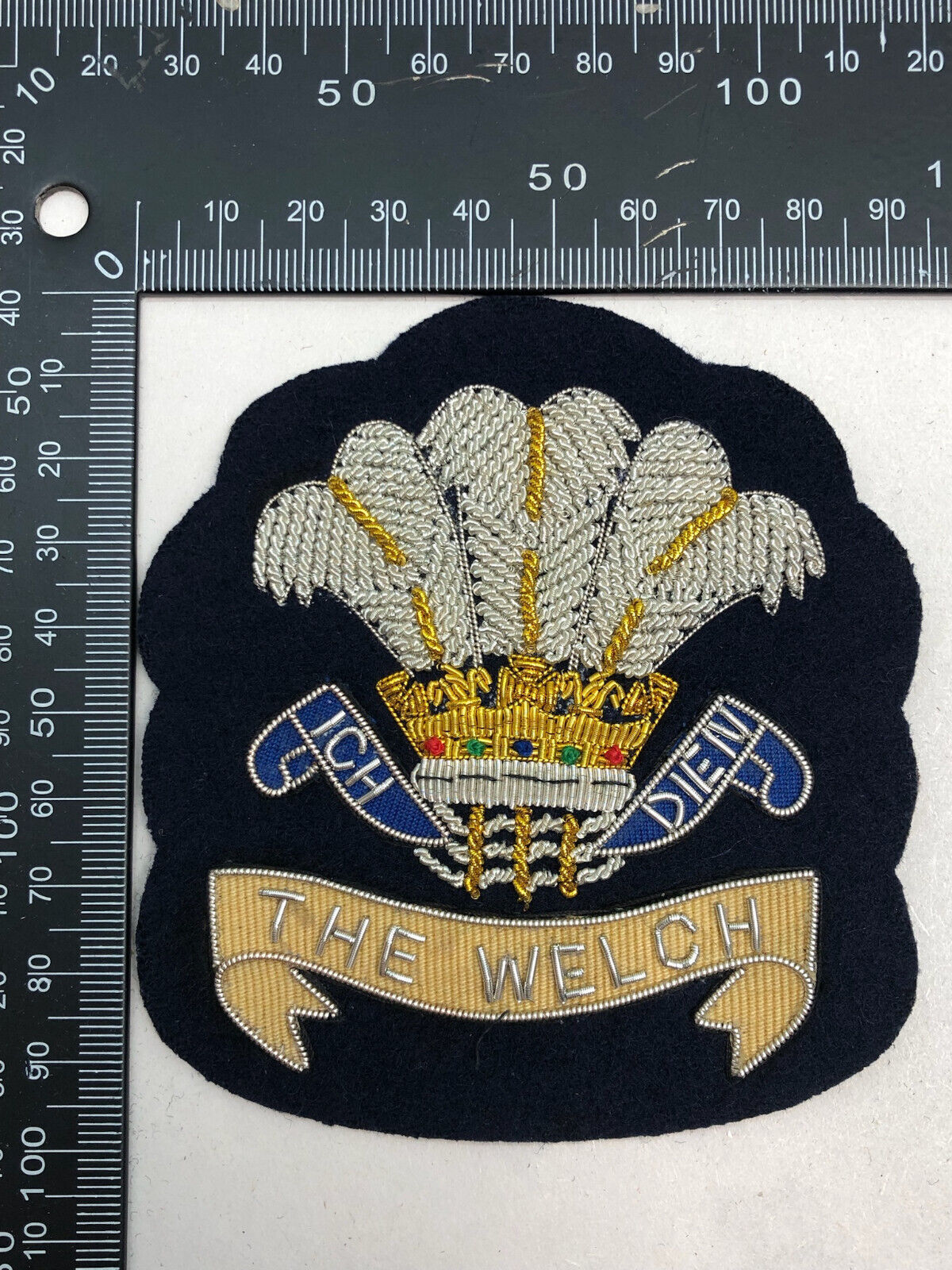 British Army Bullion Embroidered Blazer Badge - The Welch Regiment - The Militaria Shop