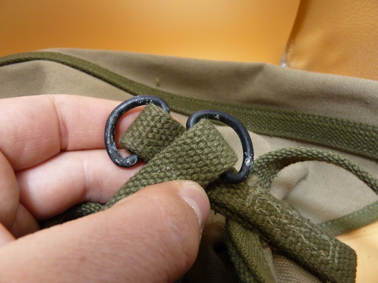 Original WW2 US Army M1928 Haversack Pack Tail - 1944 Dated - The Militaria Shop