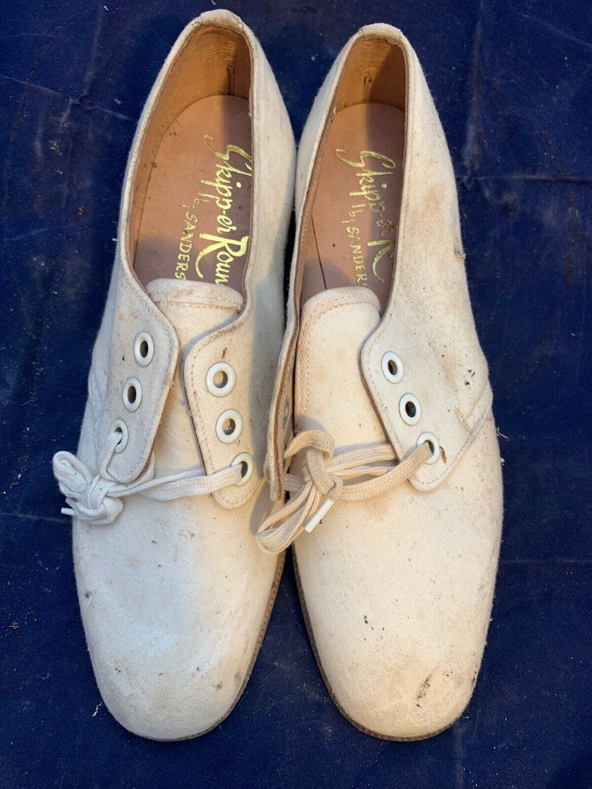 Original WW2 British Army Women's White Summer Shoes - ATS WAAF - Size 225s - The Militaria Shop