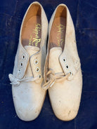 Original WW2 British Army Women's White Summer Shoes - ATS WAAF - Size 225s - The Militaria Shop