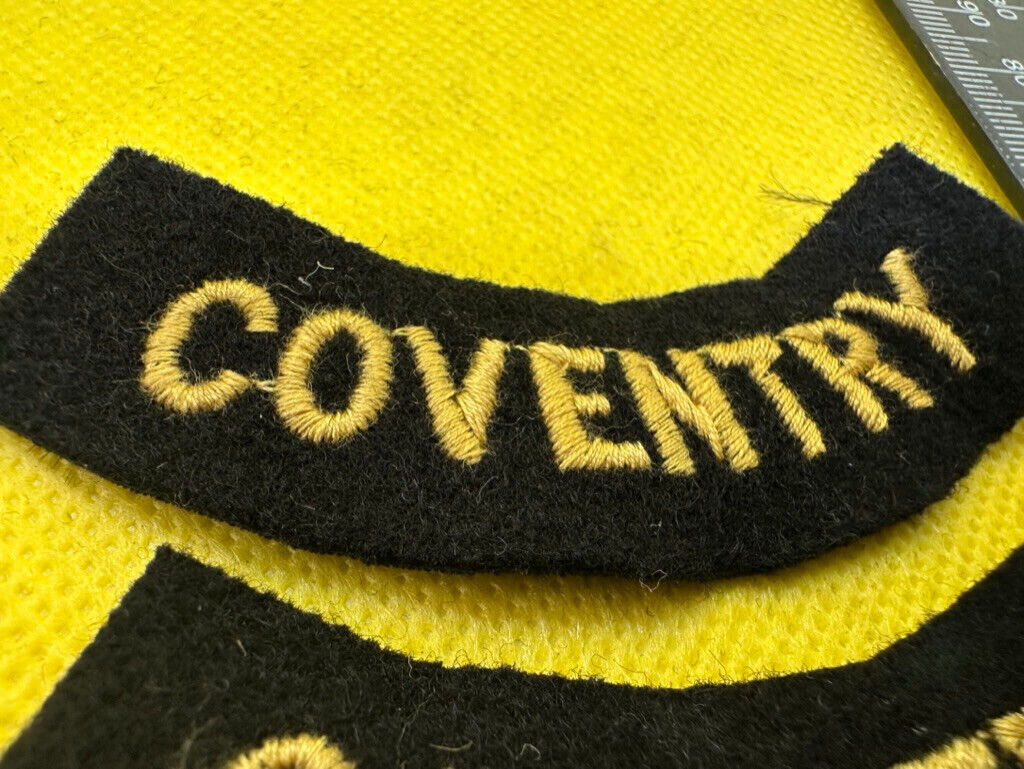 Original WW2 British Home Front Civil Defence Coventry Shoulder Titles - The Militaria Shop