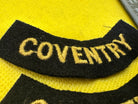 Original WW2 British Home Front Civil Defence Coventry Shoulder Titles - The Militaria Shop