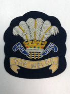 British Army Bullion Embroidered Blazer Badge - The Welch Regiment - The Militaria Shop