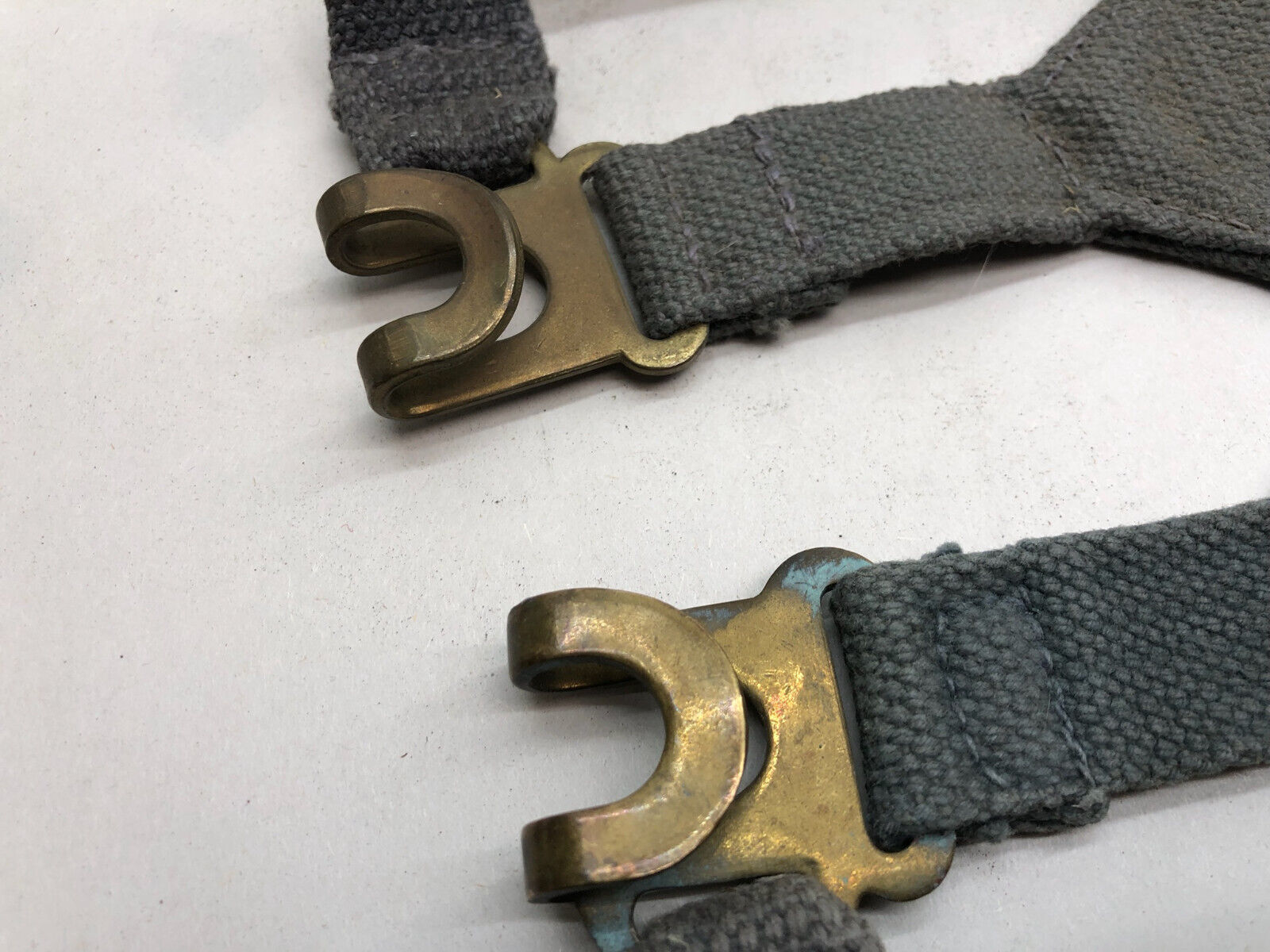 Original WW2 British Royal Air Force Blue 37 Pattern L Strap Set - The Militaria Shop
