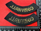 Original WW2 British Home Front Civil Defence Cornwall Shoulder Titles - The Militaria Shop