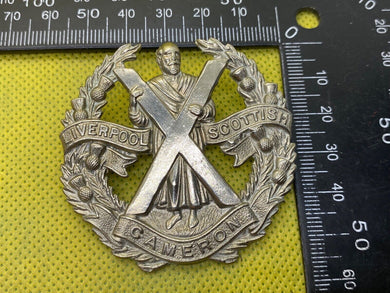British Army Cameron Highlanders Liverpool Scottish Cap Badge - The Militaria Shop