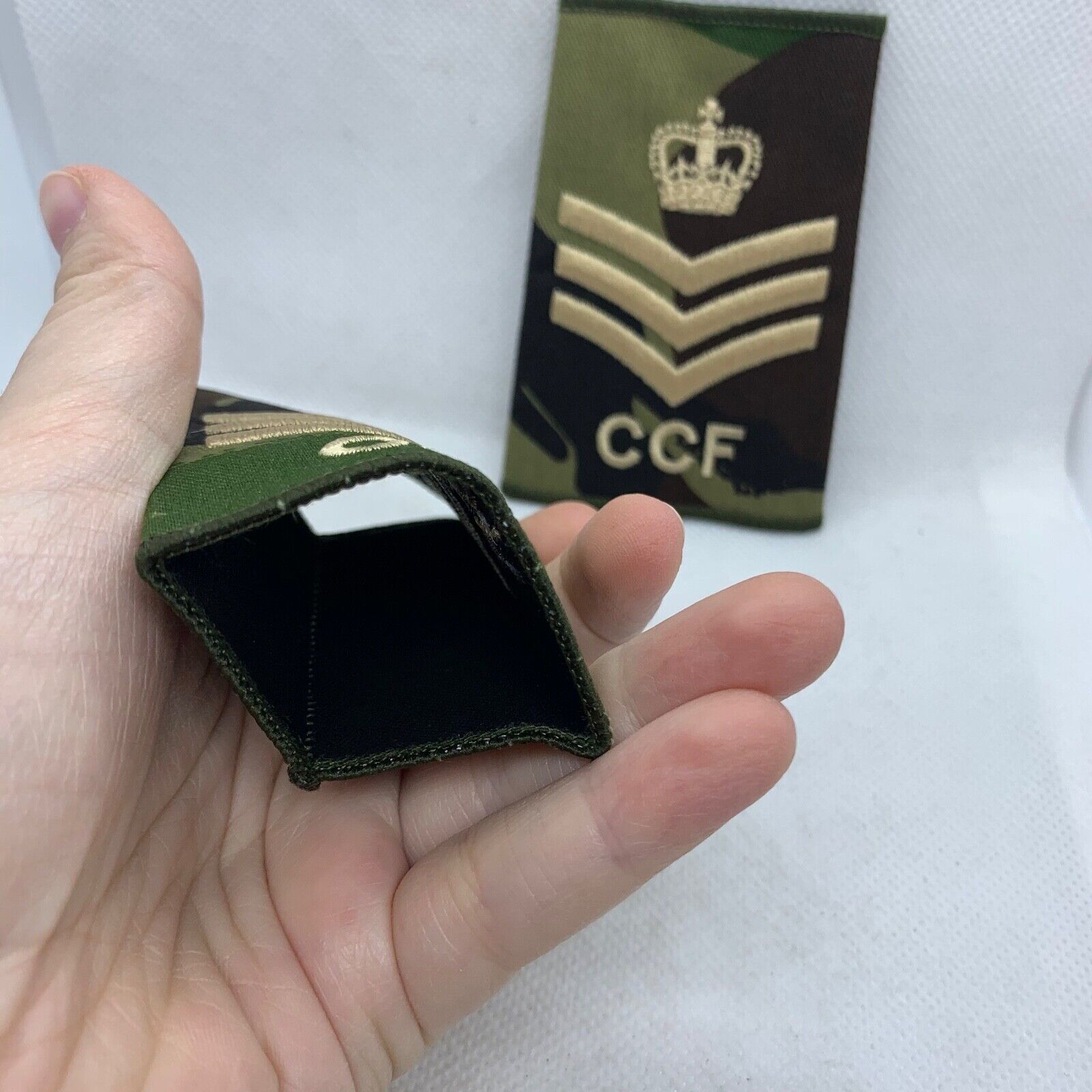 CCF DPM Camo Rank Slides / Epaulette Pair Genuine British Army - NEW - The Militaria Shop