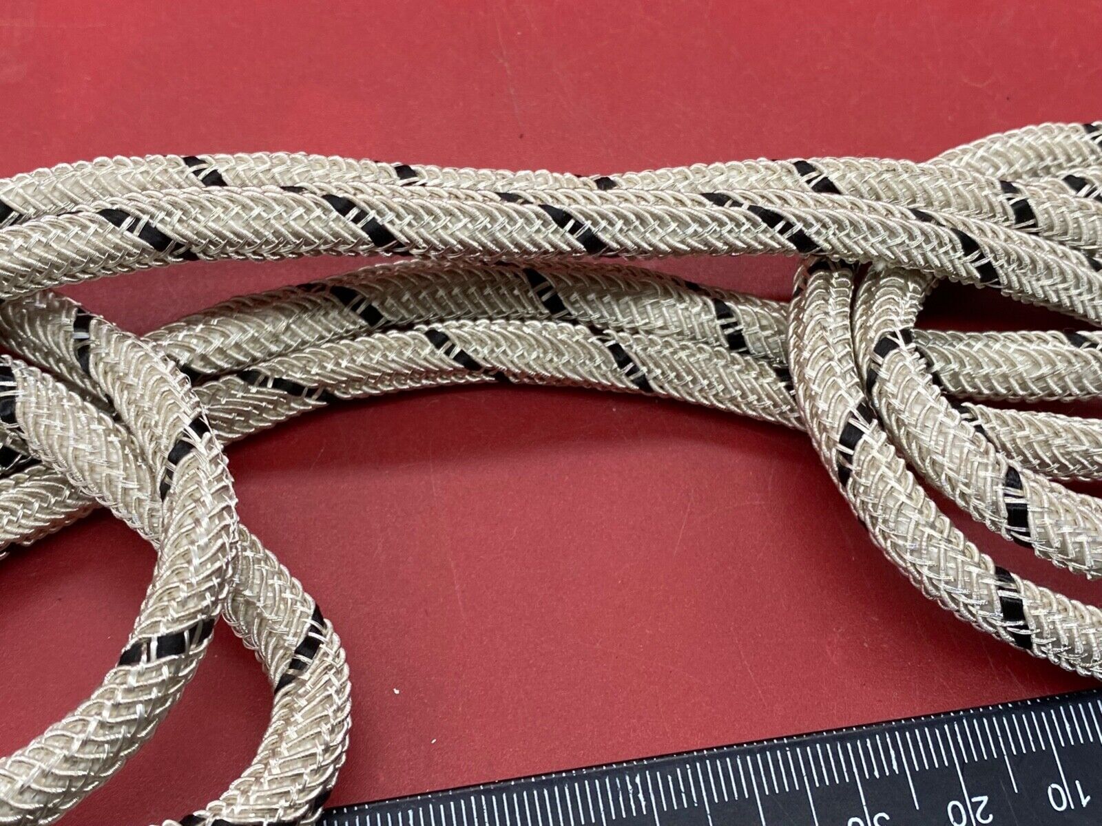 German Army Officer's Black and Silver Braid Lanyard / Aguillette. - The Militaria Shop