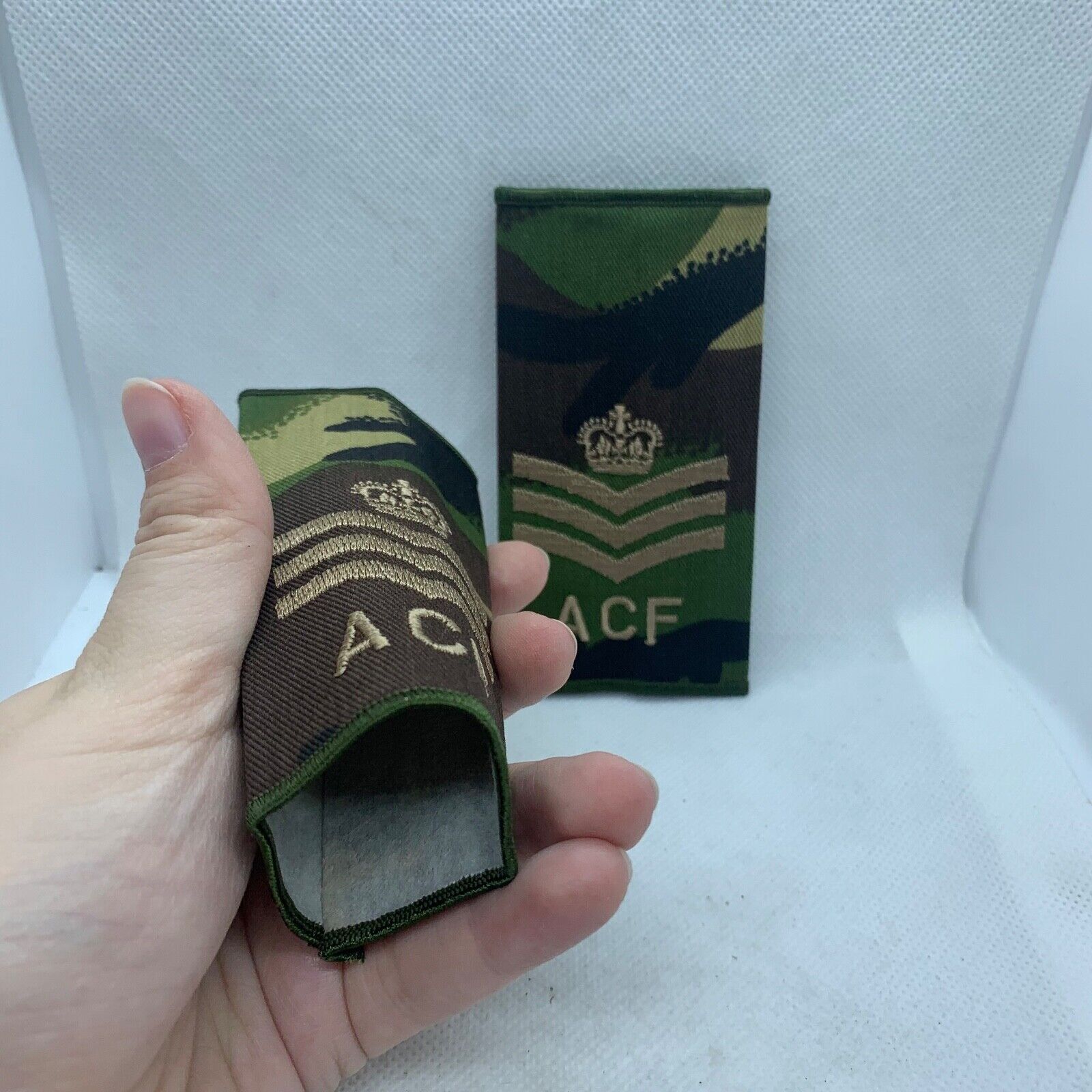 Cadet ACF DPM Rank Slides / Epaulette Pair Genuine British Army - NEW - The Militaria Shop