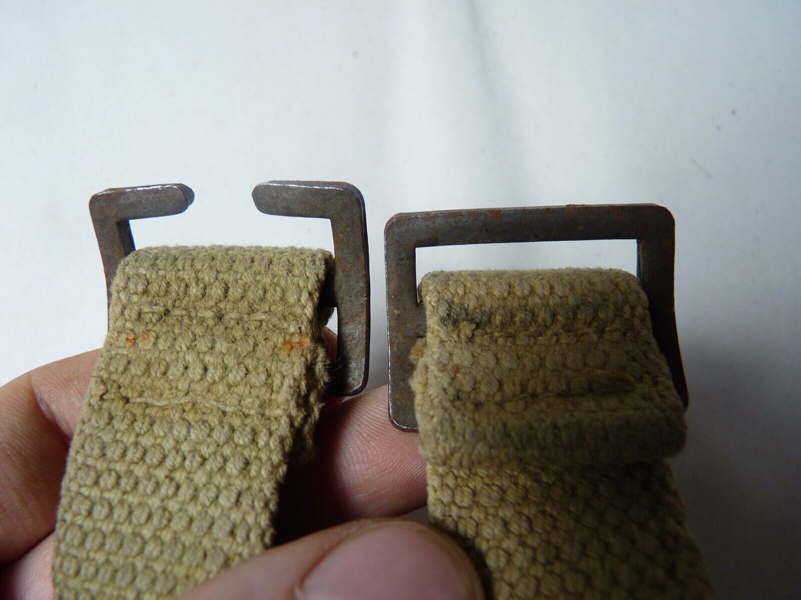 Original WW2 British Army Soldiers Water Bottle Carrier Harness - Dated 1943 - The Militaria Shop