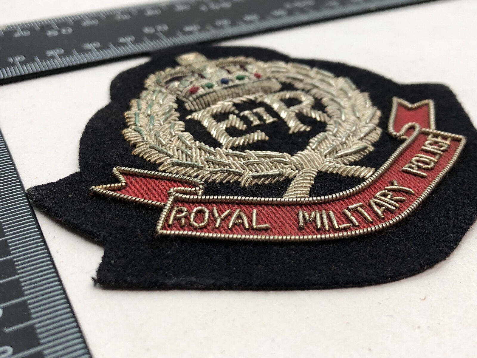 British Army Bullion Embroidered Blazer Badge - Royal Military Police - The Militaria Shop