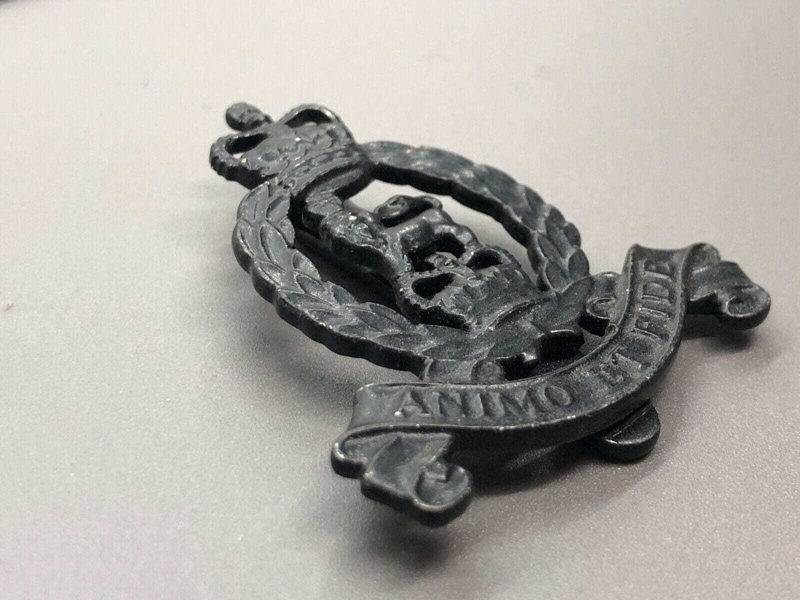 Genuine British Army Blackened Adjutant General's Corps Cap Badge - The Militaria Shop