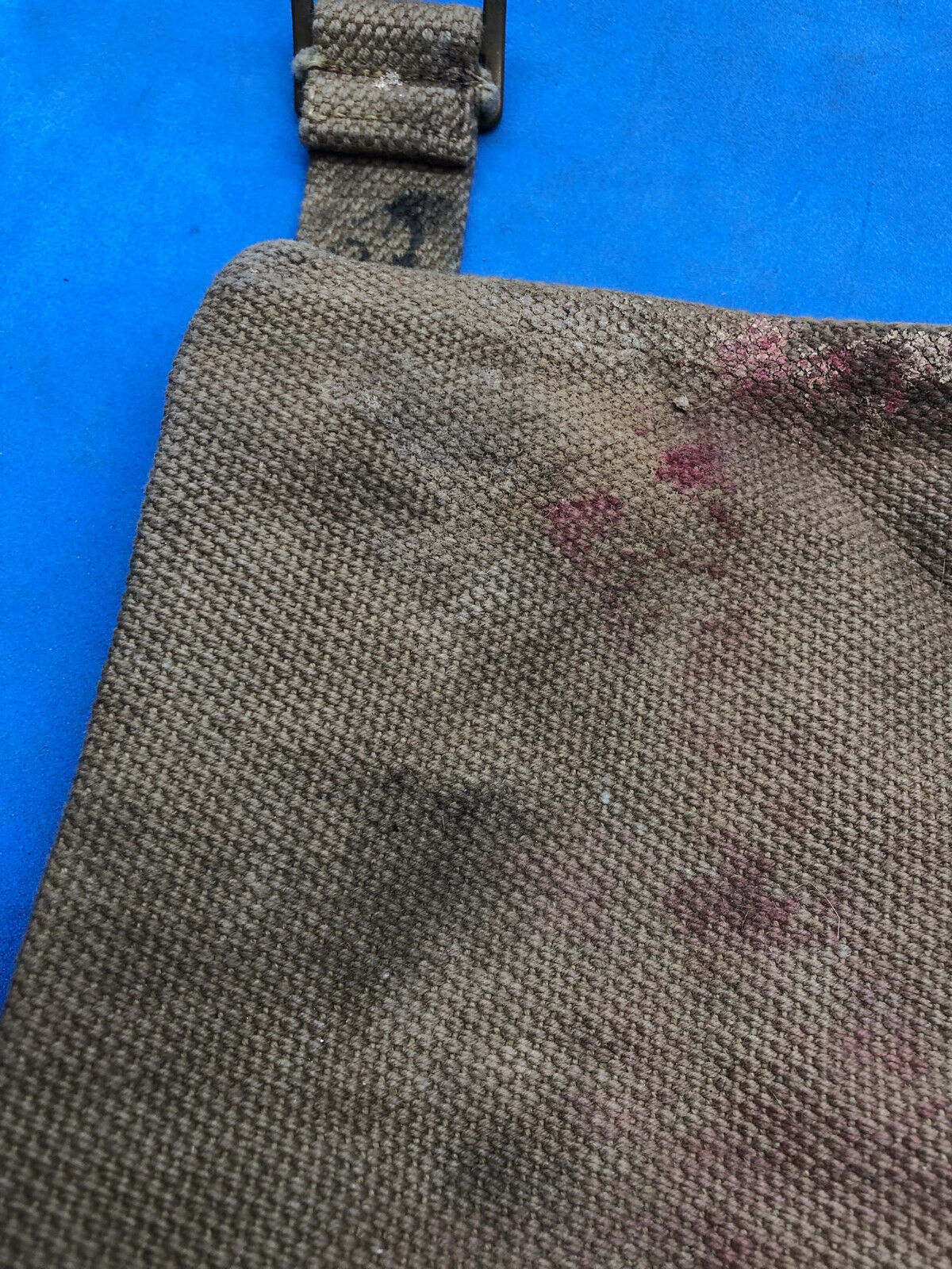 WW2 British Army 37 Pattern Webbing Water Bottle Carrier Harness - 1943 Dated - The Militaria Shop