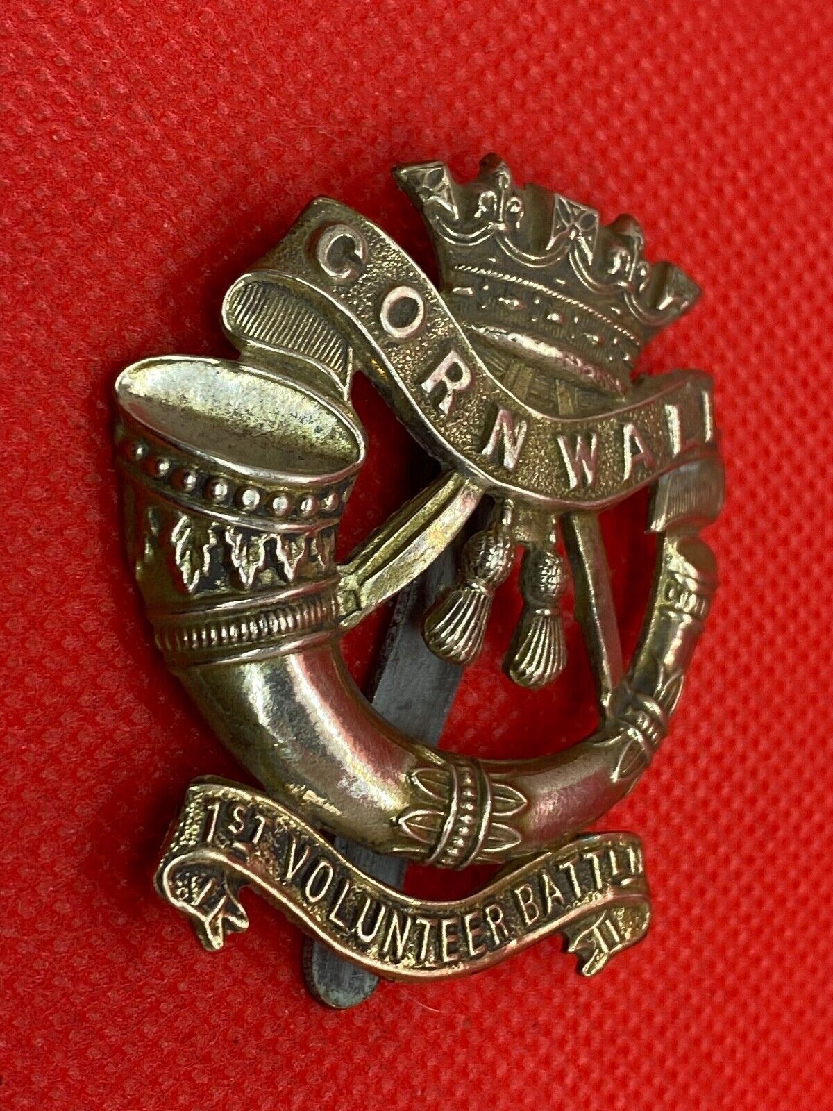 Victorian British Army 1st Volunteer Battalion Duke of Cornwall's LI Cap Ba - The Militaria Shop