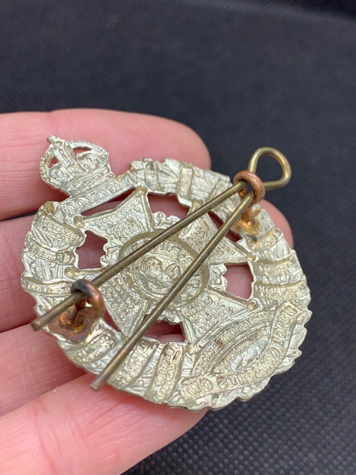 Original WW2 British Army Prince Consorts Own Brass Cap Badge - The Militaria Shop