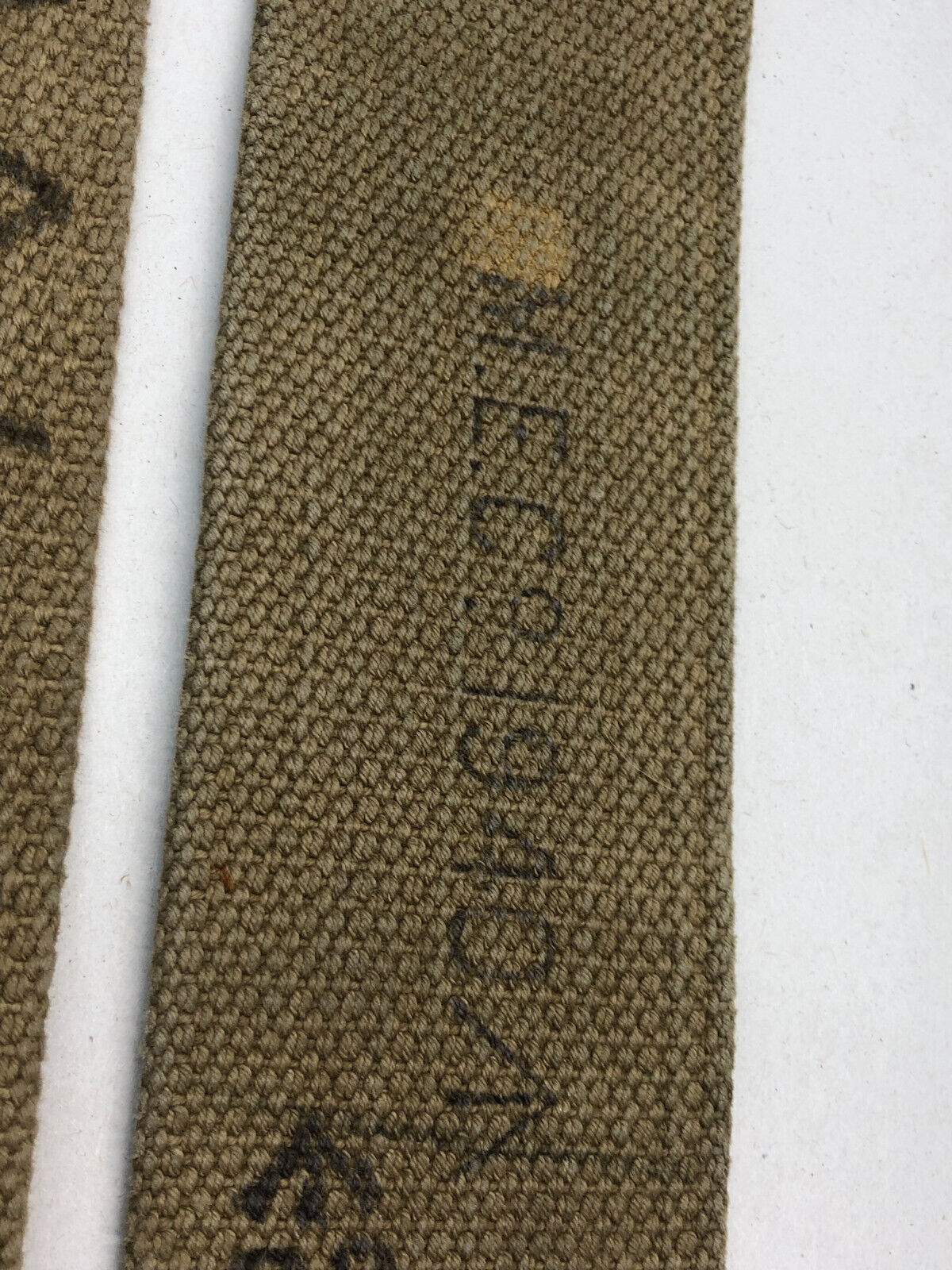 Original WW2 British Army 37 Pattern L Straps Pair - Wartime Dated - The Militaria Shop
