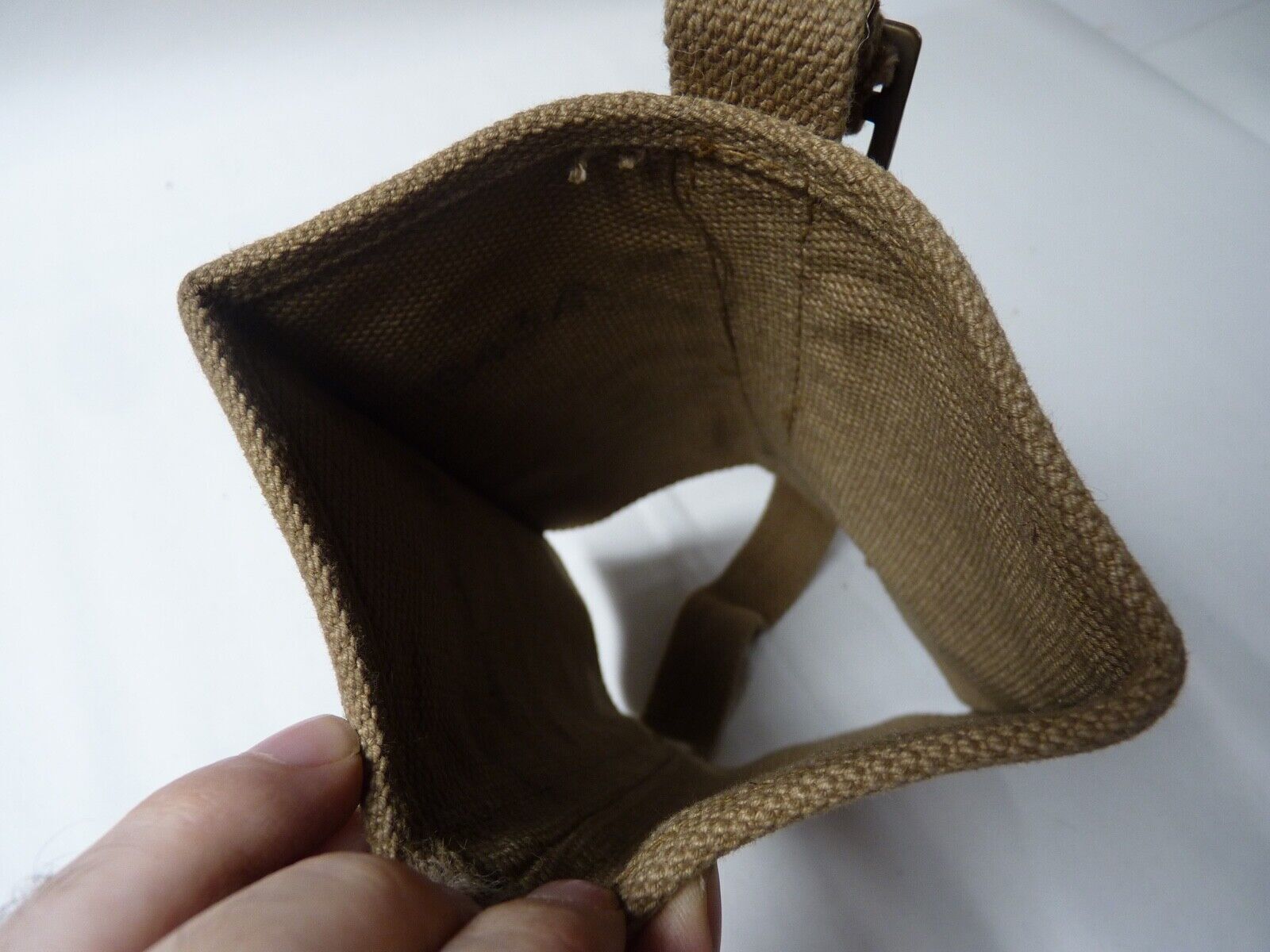 Original WW2 British Army Soldiers Water Bottle Carrier Harness - Dated 1943 - The Militaria Shop