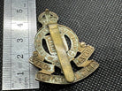 Original WW2 British Royal Army Ordinance Corps RAOC Brass Kings Crown Cap Badge - The Militaria Shop