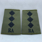 RA Royal Artillery Rank Slides / Epaulette Pair Genuine British Army - NEW - The Militaria Shop
