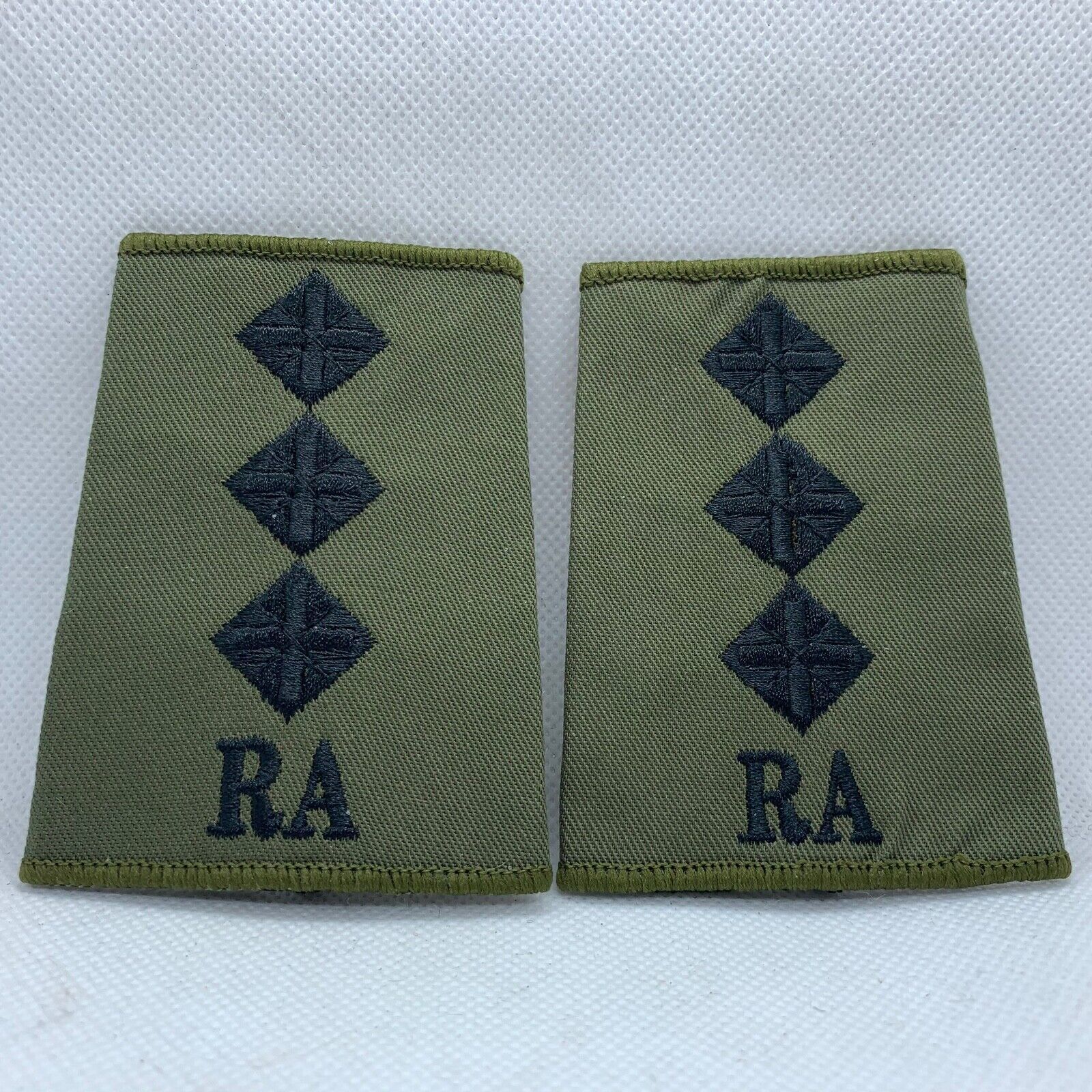 RA Royal Artillery Rank Slides / Epaulette Pair Genuine British Army - NEW - The Militaria Shop